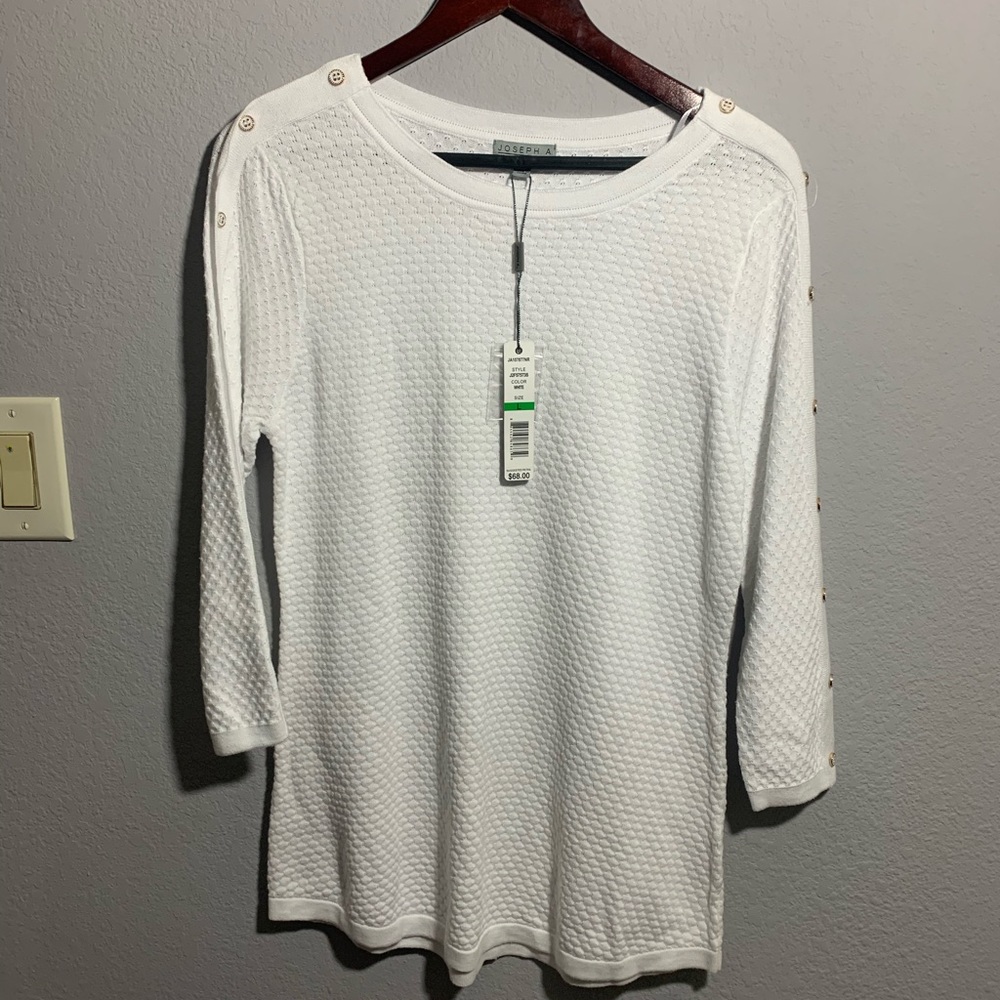 Joseph A sweater with buttons on sleeves